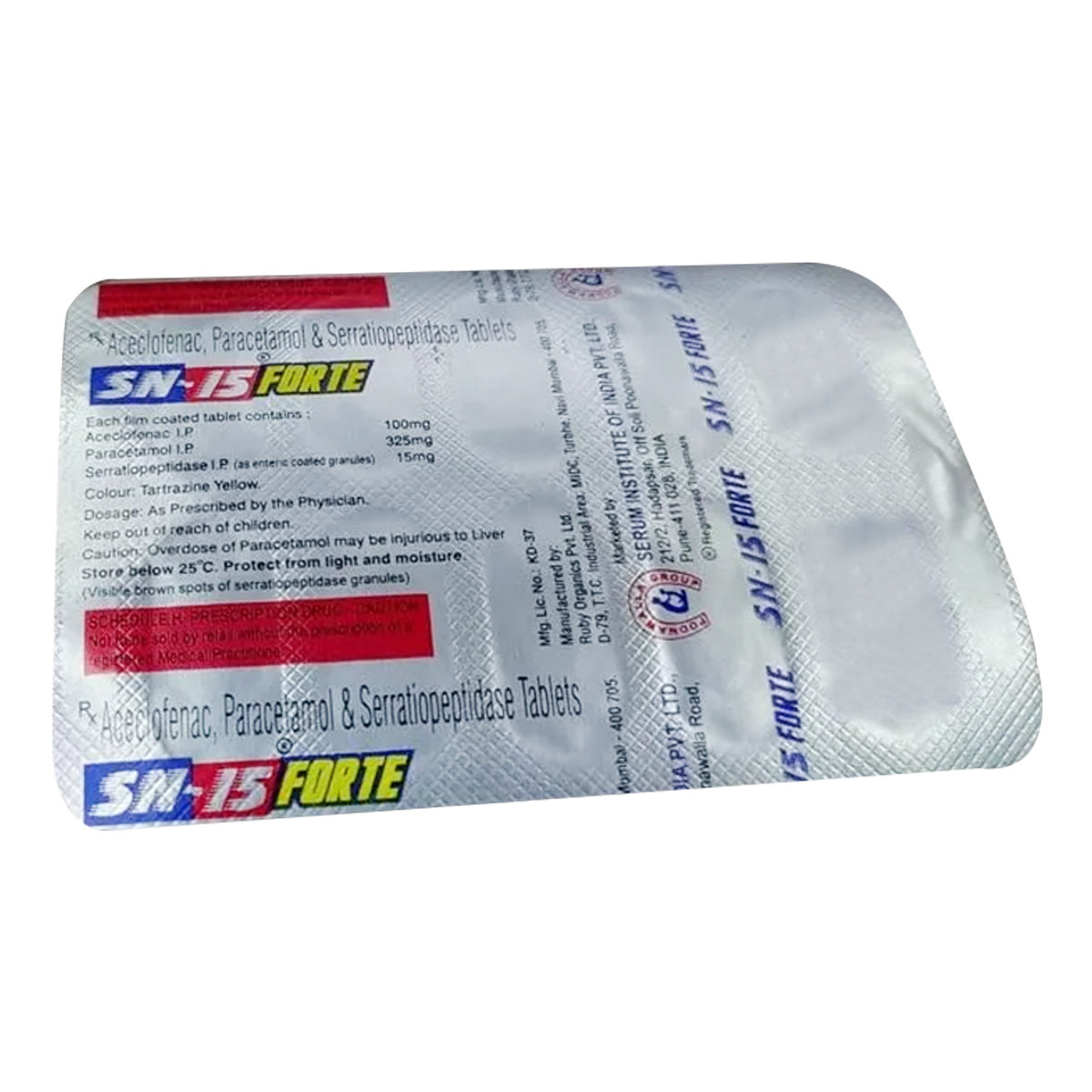 SN-15 Forte Tablet 10's, Pack of 10 TABLETS SN-15 Forte Tablet 10's, Pack of 10 TABLETS