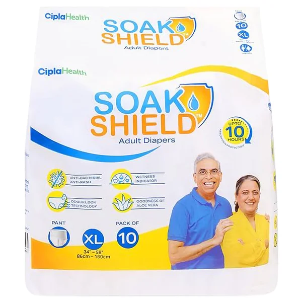 Soak Shield Adult Diapers Pants XL, 10 Count