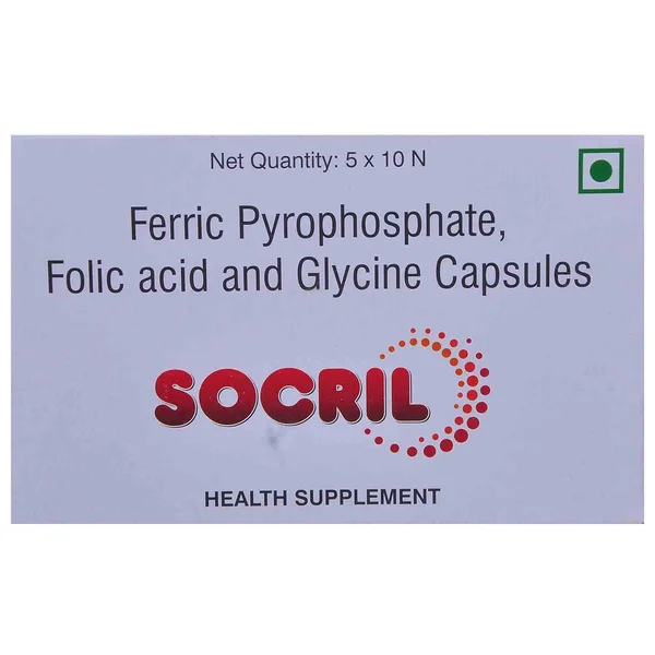 Socril Capsule 10's, Pack of 10 CapsuleS