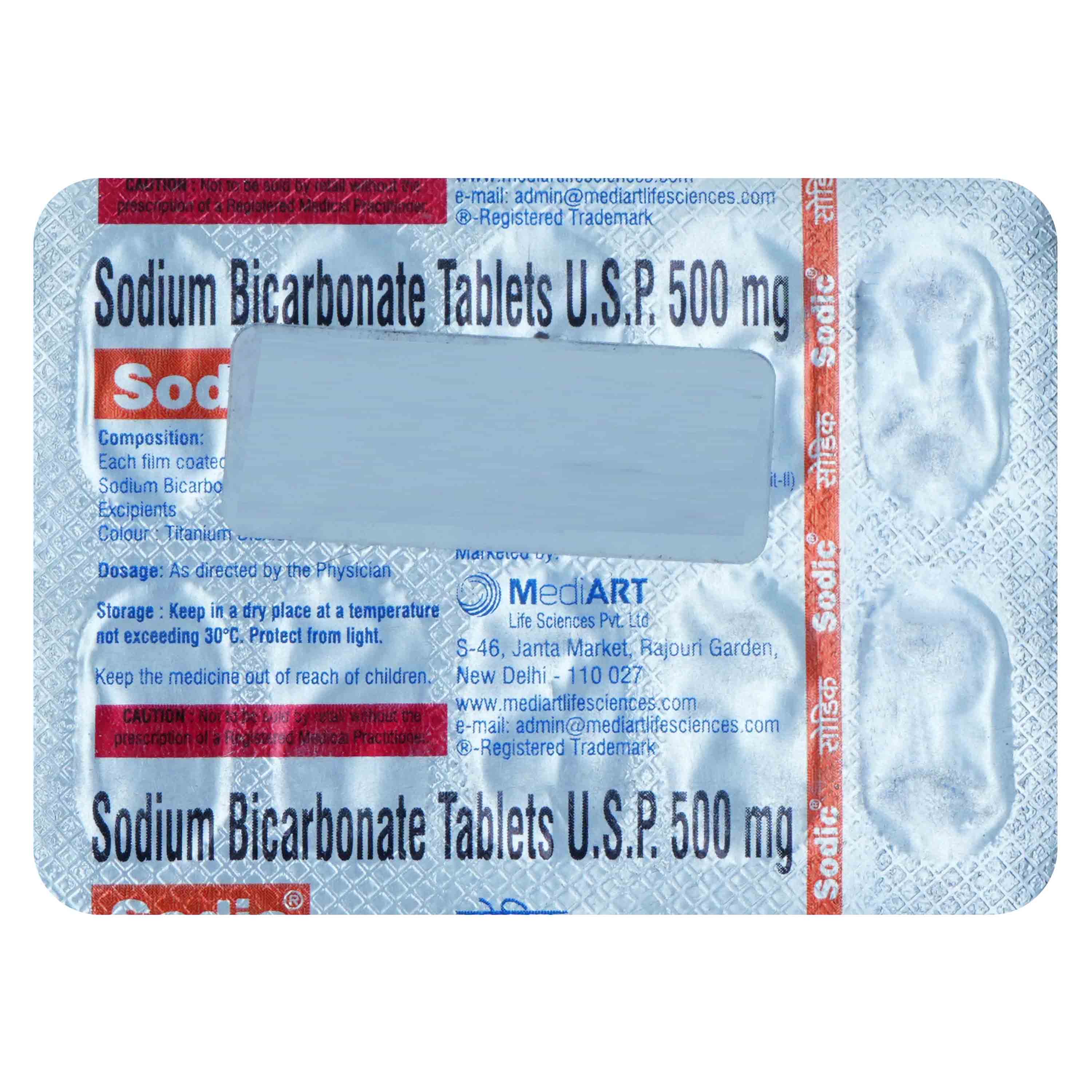 Sodic Tablet 10's, Pack of 10 TABLETS Sodic Tablet 10's, Pack of 10 TABLETS