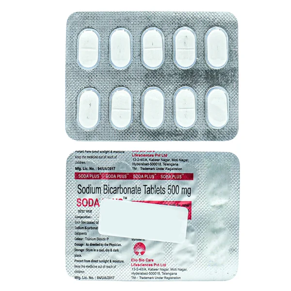 Soda Plus 500 mg Tablet 10's