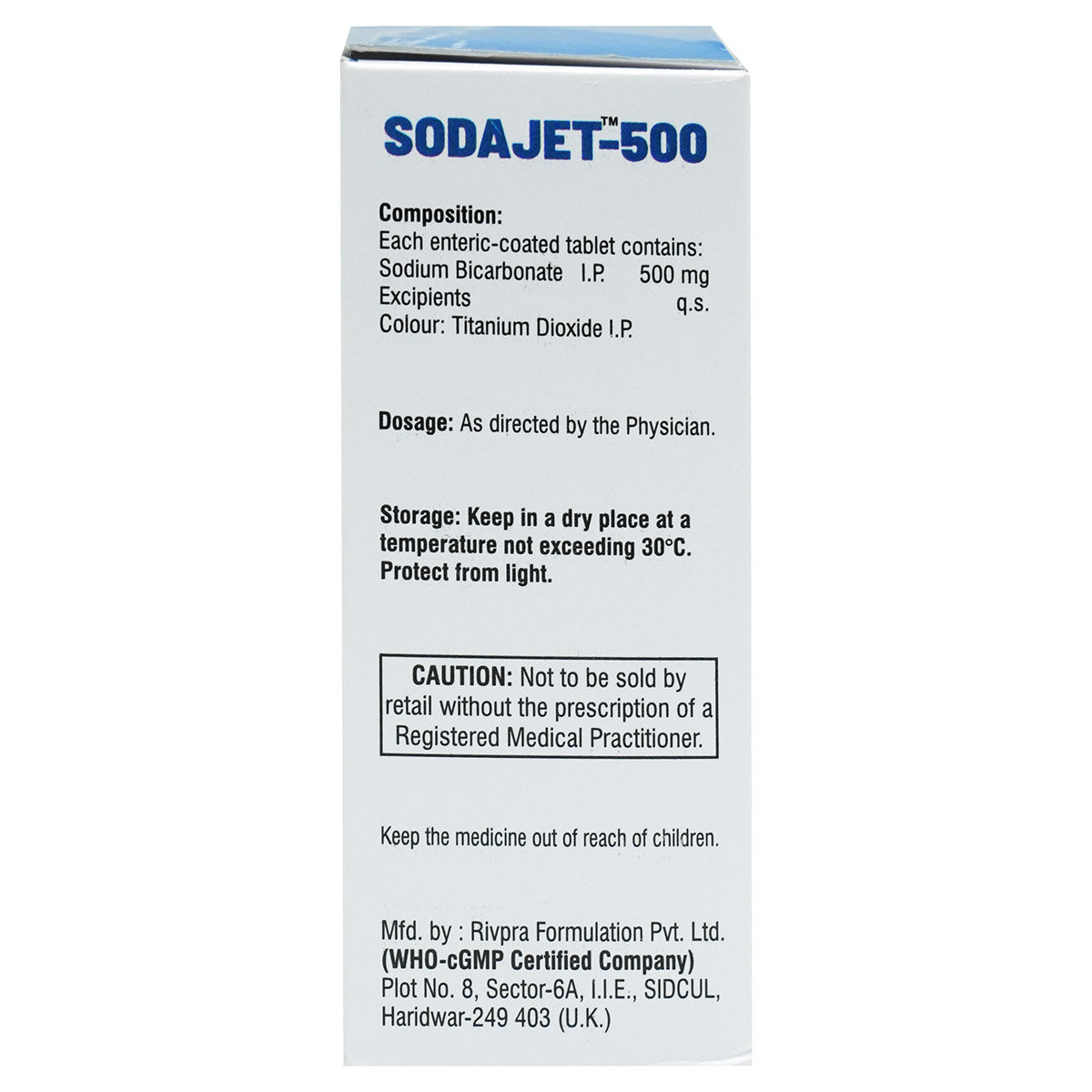 Sodajet 500 mg Tablet 10's, Pack of 10 TABLETS Sodajet 500 mg Tablet 10's, Pack of 10 TABLETS