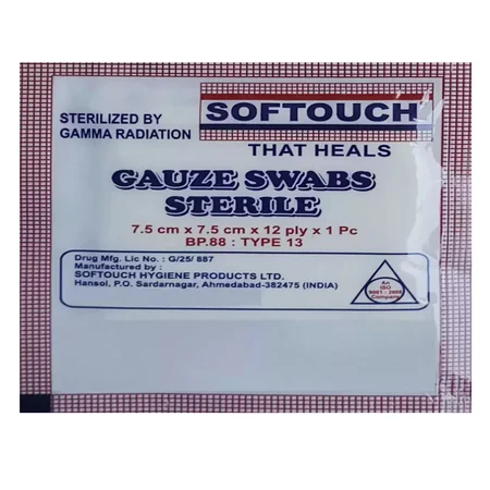 Softouch Gauze Swab 7.5Cm X 7.5Cm