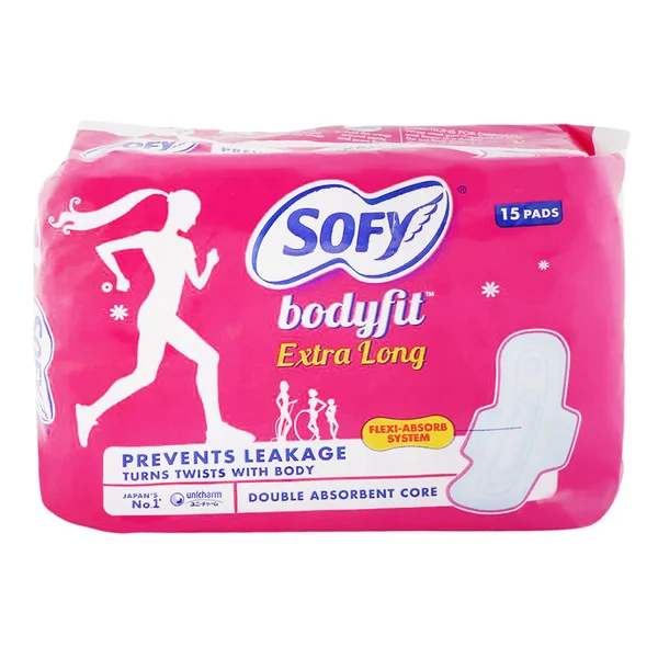 Sofy Bodyfit Sanitary Pads XL, 15 Count, Pack of 1