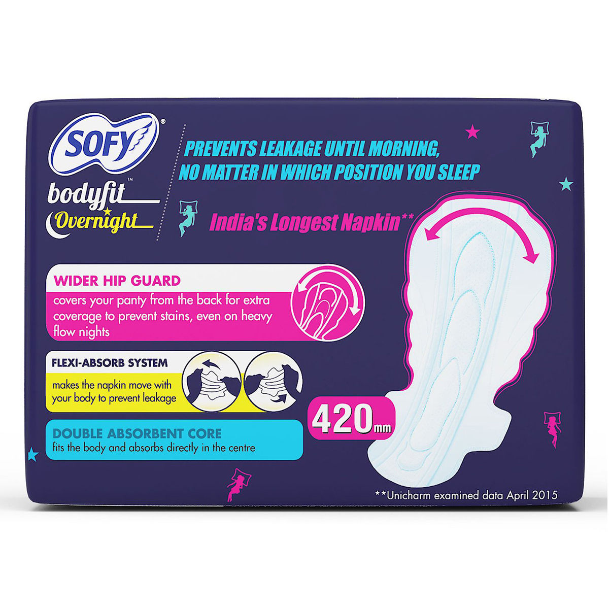 Sofy Bodyfit Overnight Sanitary Pads XXXL, 3 Count, Pack of 1 