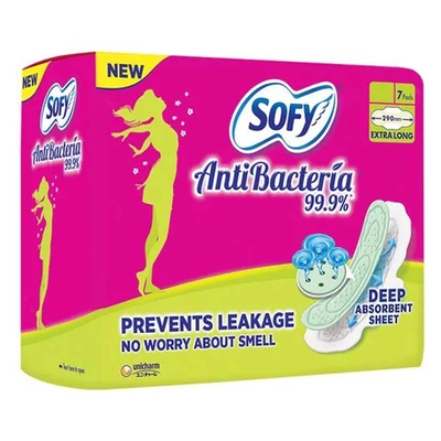 Sofy Bodyfit Anti Bacteria Pads Extra Long, 7 Count, Pack of 1