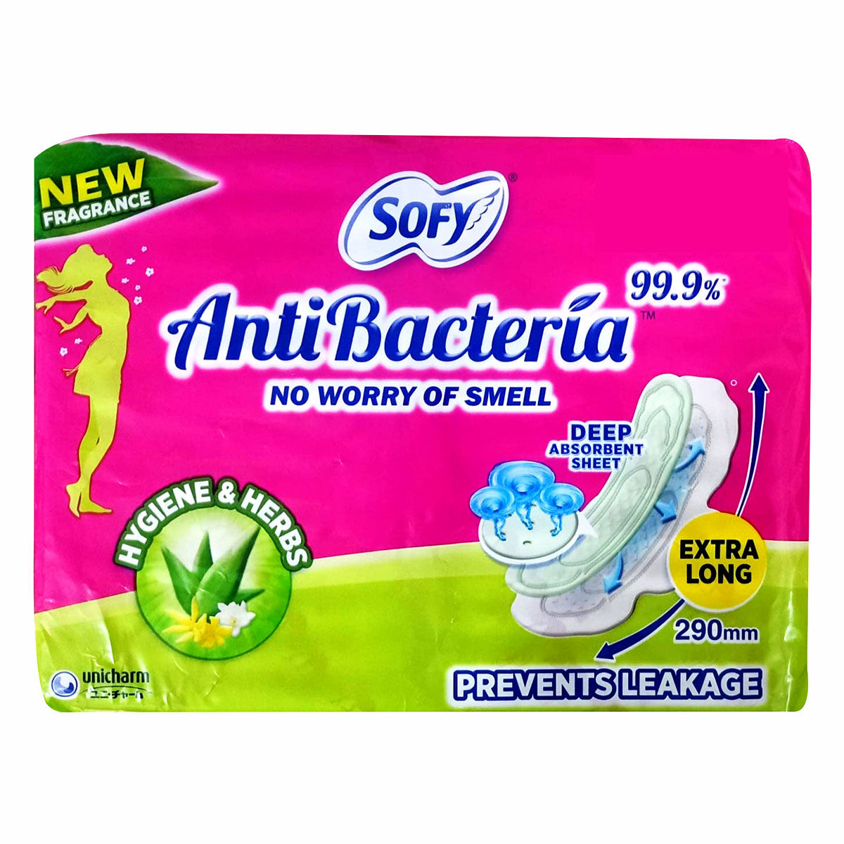 Buy Sofy Antibacteria Sanitary Pads XL, 28 Count Online