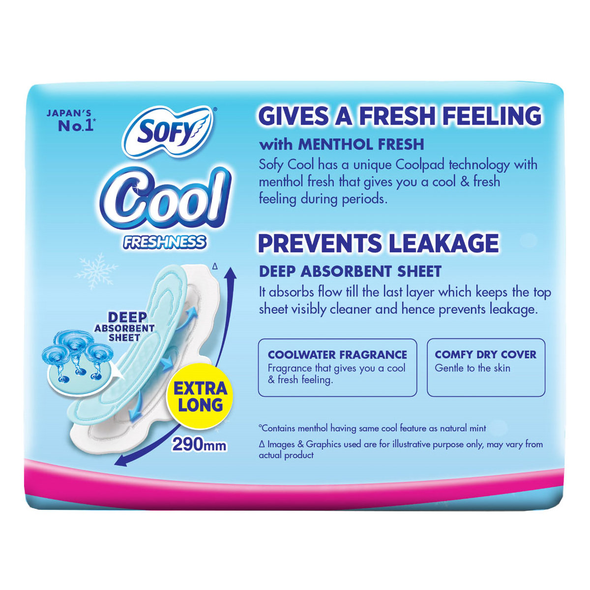 Sofy Cool Freshness Sanitary Pads XL, 7 Count, Pack of 1 Sofy Cool Freshness Sanitary Pads XL, 7 Count, Pack of 1