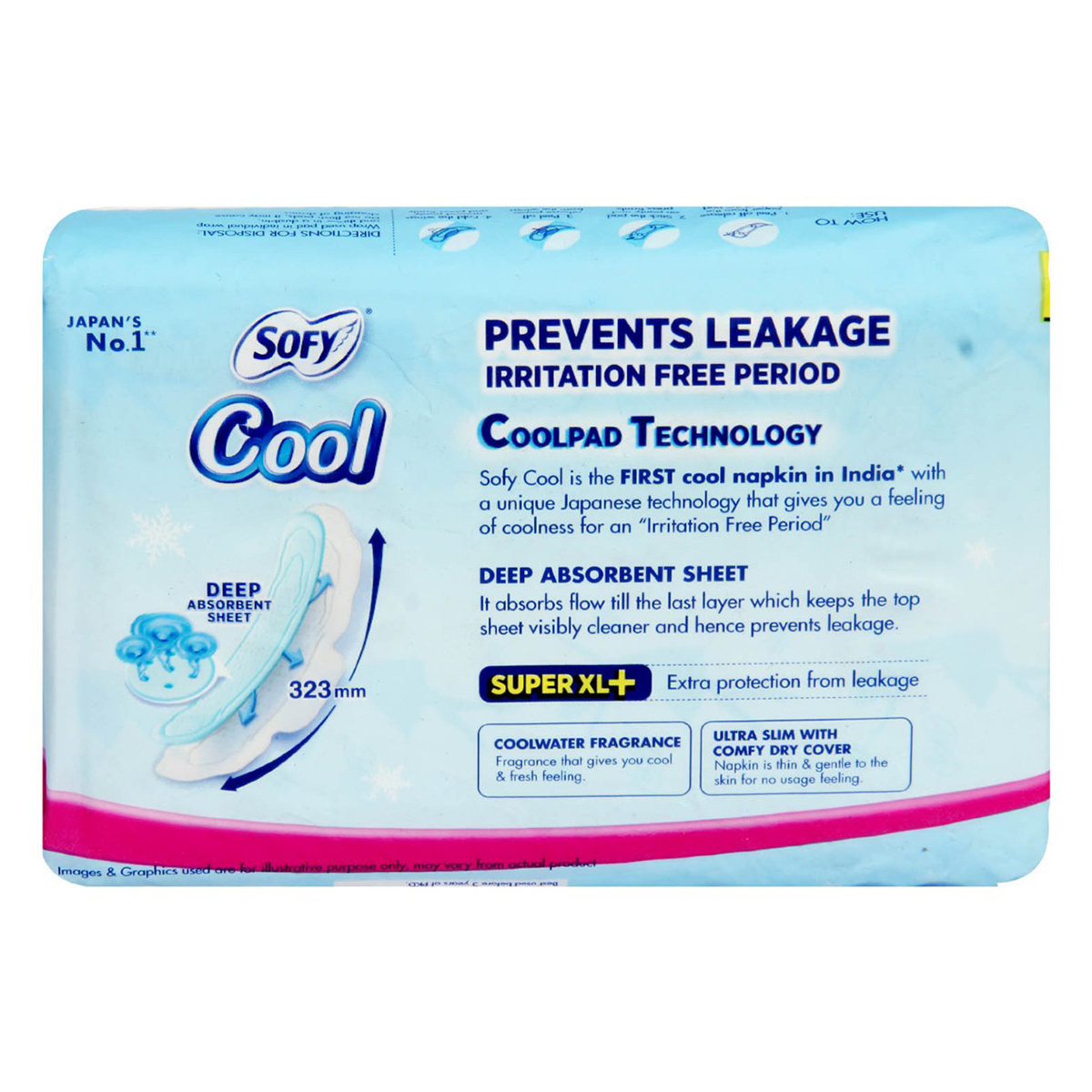 Sofy Cool Super Pads XL+, 7 Count, Pack of 1 Sofy Cool Super Pads XL+, 7 Count, Pack of 1