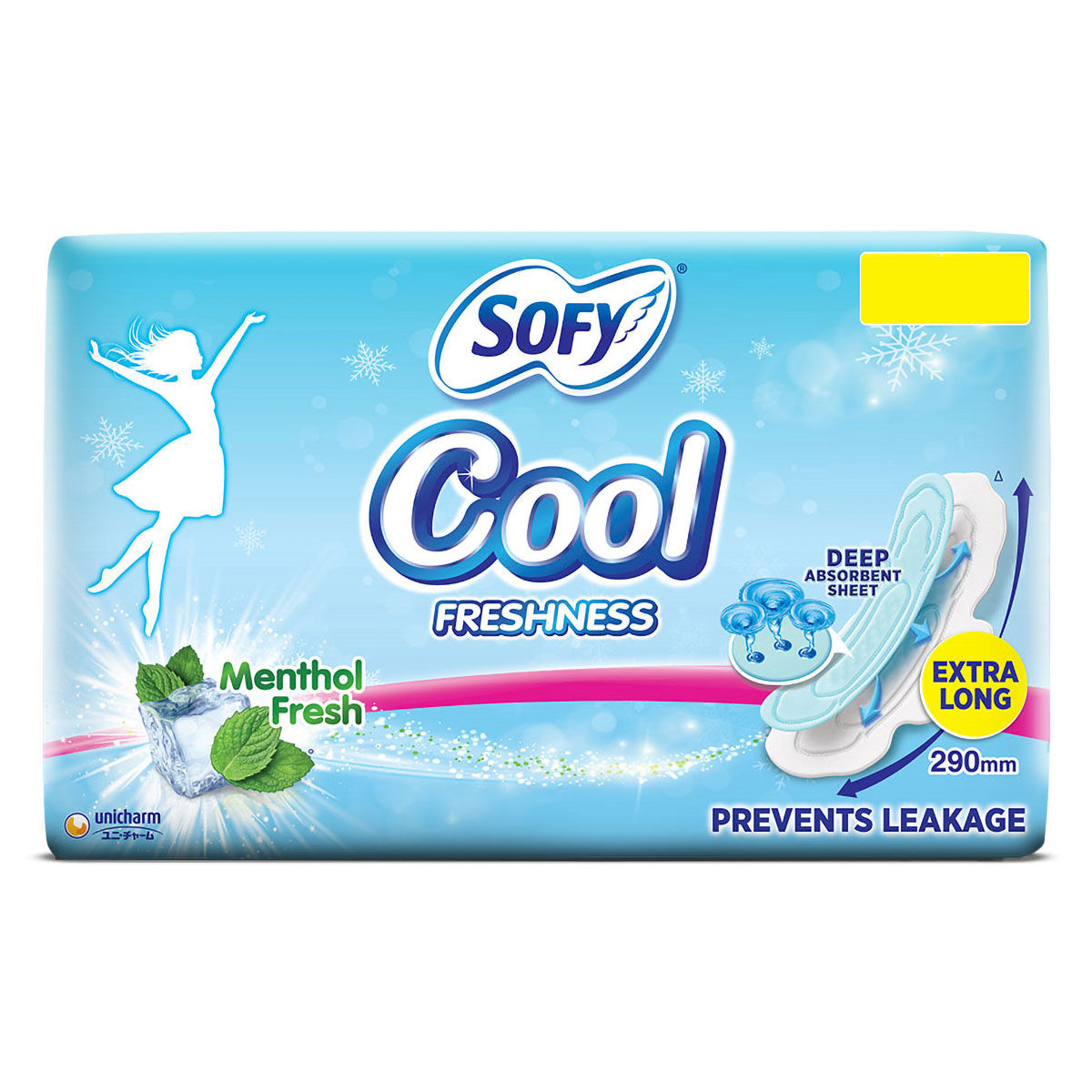 Buy Sofy Cool Freshness Menthol Fresh Sanitary Pads XL, 30 Count Online