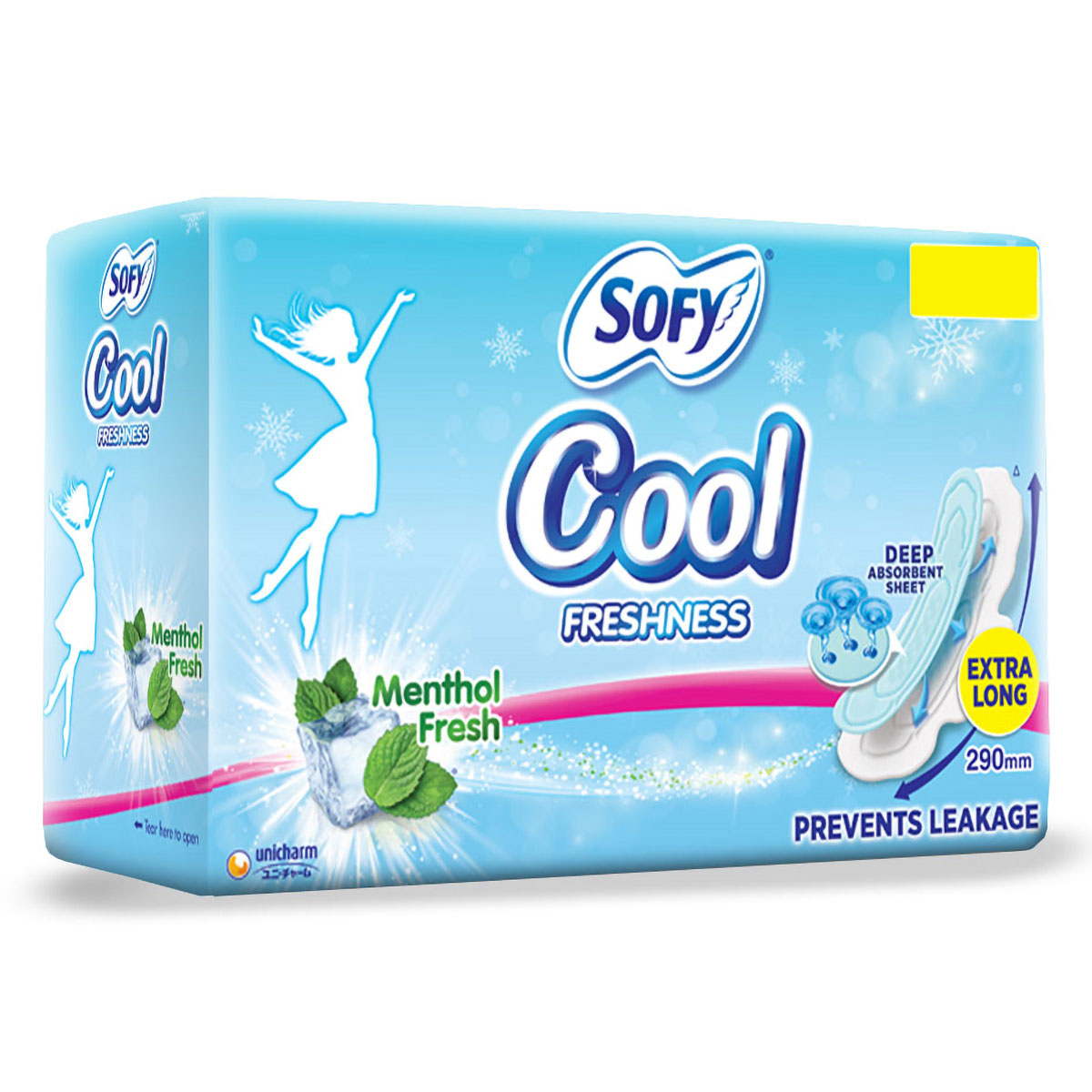 Sofy Cool Freshness Menthol Fresh Sanitary Pads XL, 30 Count, Pack of 1 Sofy Cool Freshness Menthol Fresh Sanitary Pads XL, 30 Count, Pack of 1