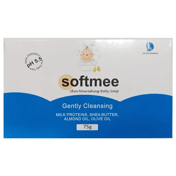Softmee Ph5.5 Gently Cleansing Baby Soap, 75 gm, Pack of 1