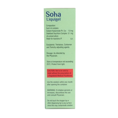 Soha Liquigel Eye Drops 10 ml, Pack of 1 EYE DROPS