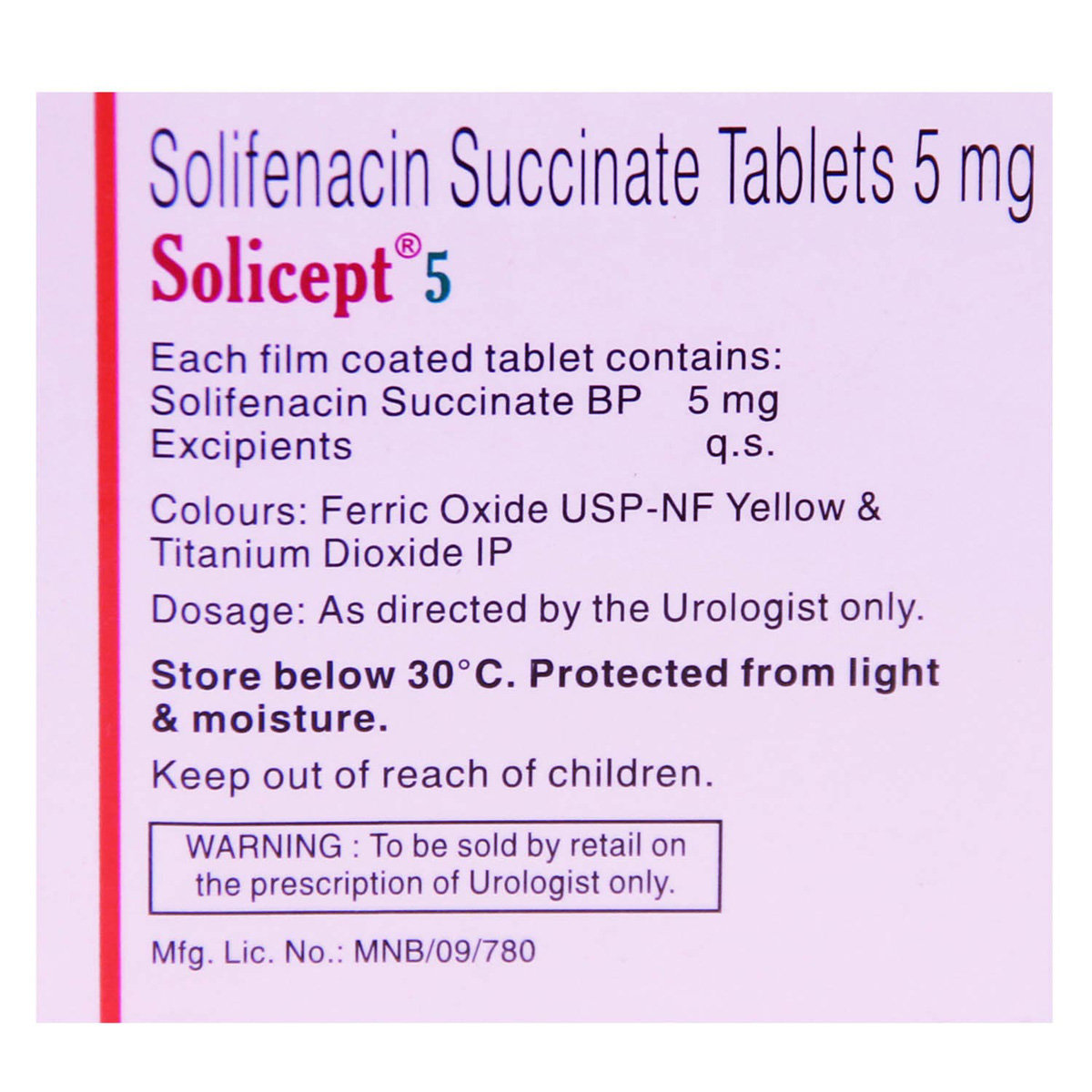 Solicept 5 Tablet 15's, Pack of 15 TABLETS Solicept 5 Tablet 15's, Pack of 15 TABLETS