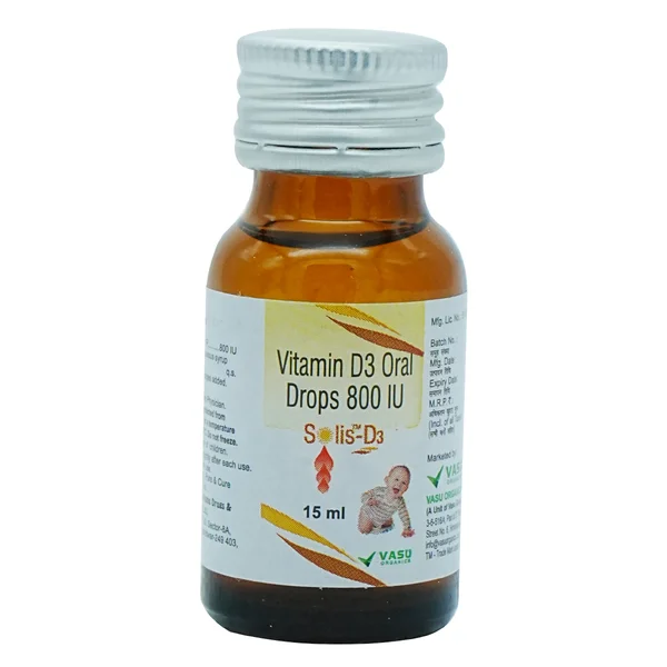 Solis-D3 800IU Oral Drop 15 ml, Pack of 1 Oral Drops