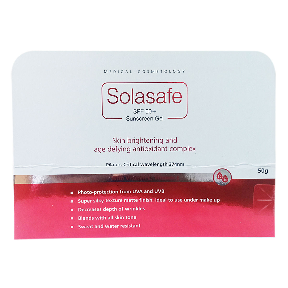 Solasafe Spf 50+ Silicone Sunscreen Gel 50 gm, Pack of 1 Solasafe Spf 50+ Silicone Sunscreen Gel 50 gm, Pack of 1