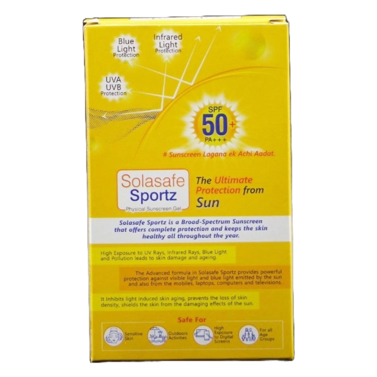 Solasafe Sportz Spf 50+ Sunscreen Gel 50 gm, Pack of 1 Solasafe Sportz Spf 50+ Sunscreen Gel 50 gm, Pack of 1