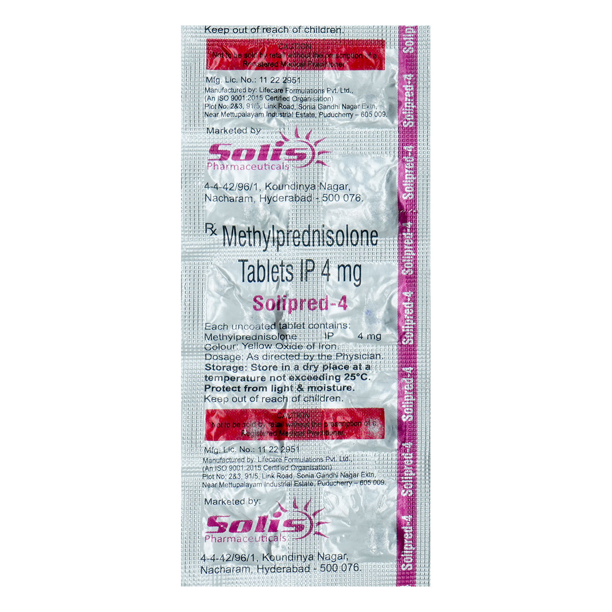 Solipred-4 Tablet 10's, Pack of 10 TABLETS Solipred-4 Tablet 10's, Pack of 10 TABLETS