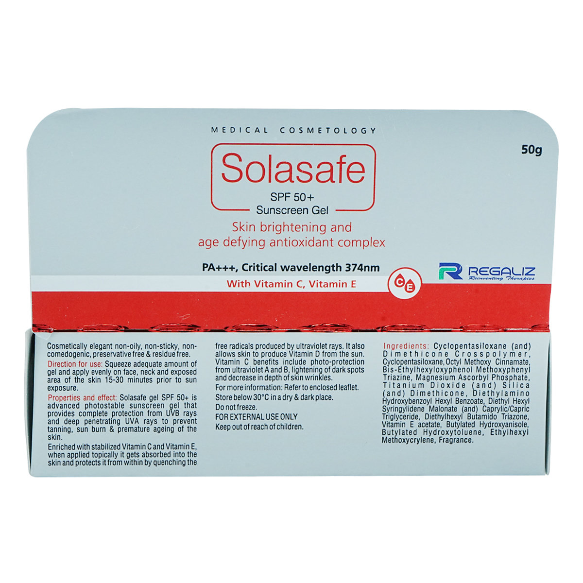 Solasafe SPF 50+ Sunscreen Gel 50 gm, Pack of 1 Solasafe SPF 50+ Sunscreen Gel 50 gm, Pack of 1