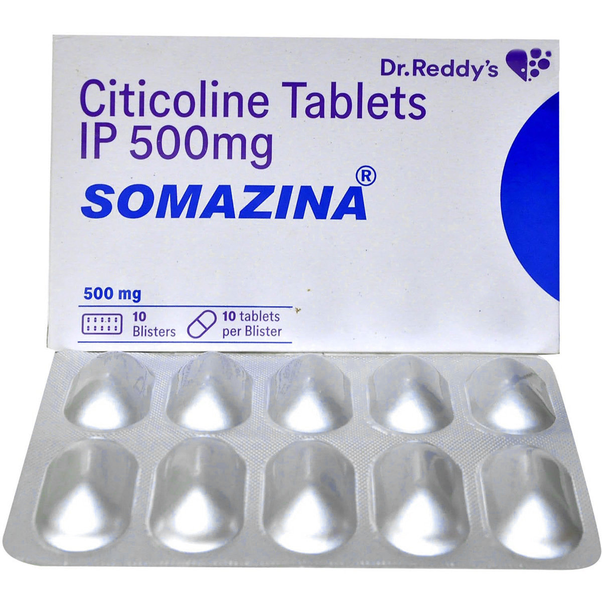 Somazina 500 mg Tablet 10's, Pack of 10 TABLETS Somazina 500 mg Tablet 10's, Pack of 10 TABLETS