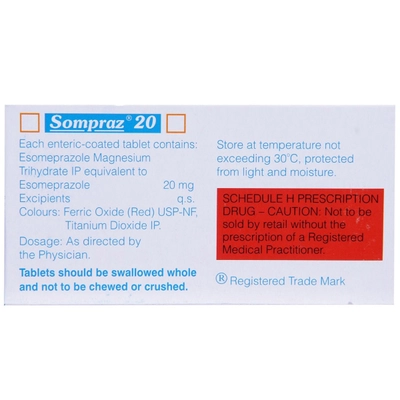 Sompraz 20 Tablet 15's, Pack of 15 TABLETS