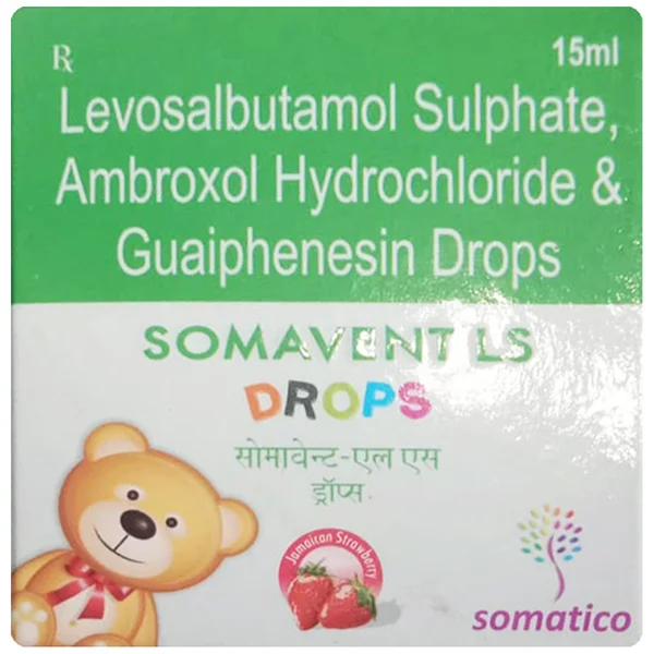Somavent LS Paediatric Jamaican Strawberry Flavour Oral Drops 15 ml