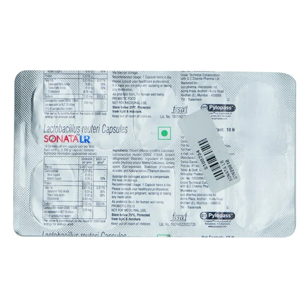 Sonata LR Capsule 10's, Pack of 10 CAPSULES