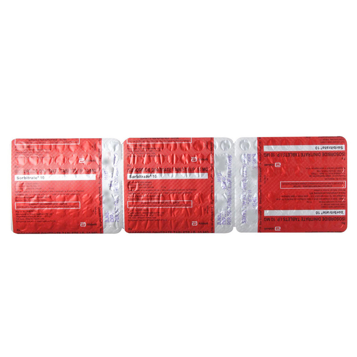 Sorbitrate 10 Tablet 50's, Pack of 50 TABLETS Sorbitrate 10 Tablet 50's, Pack of 50 TABLETS