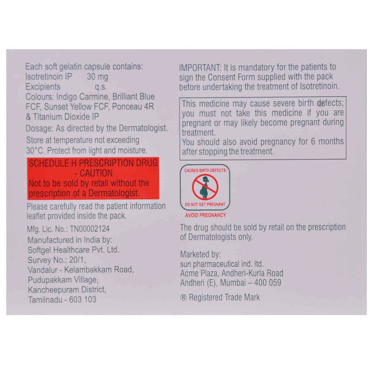 Isotretinoin 30mg price