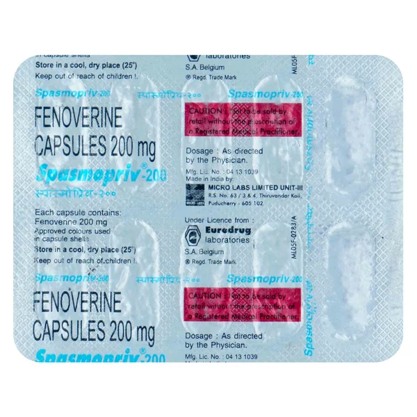 Spasmopriv-200 Capsule 10's, Pack of 10 CAPSULES