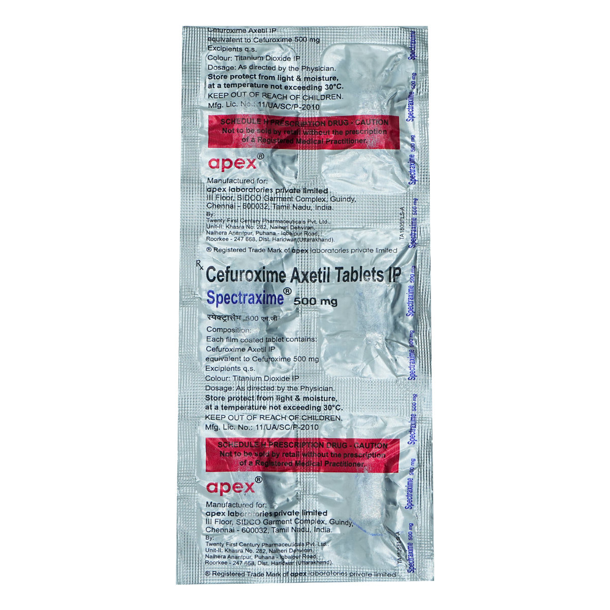 Spectraxime 500 mg Tablet 6's, Pack of 6 TabletS Spectraxime 500 mg Tablet 6's, Pack of 6 TabletS