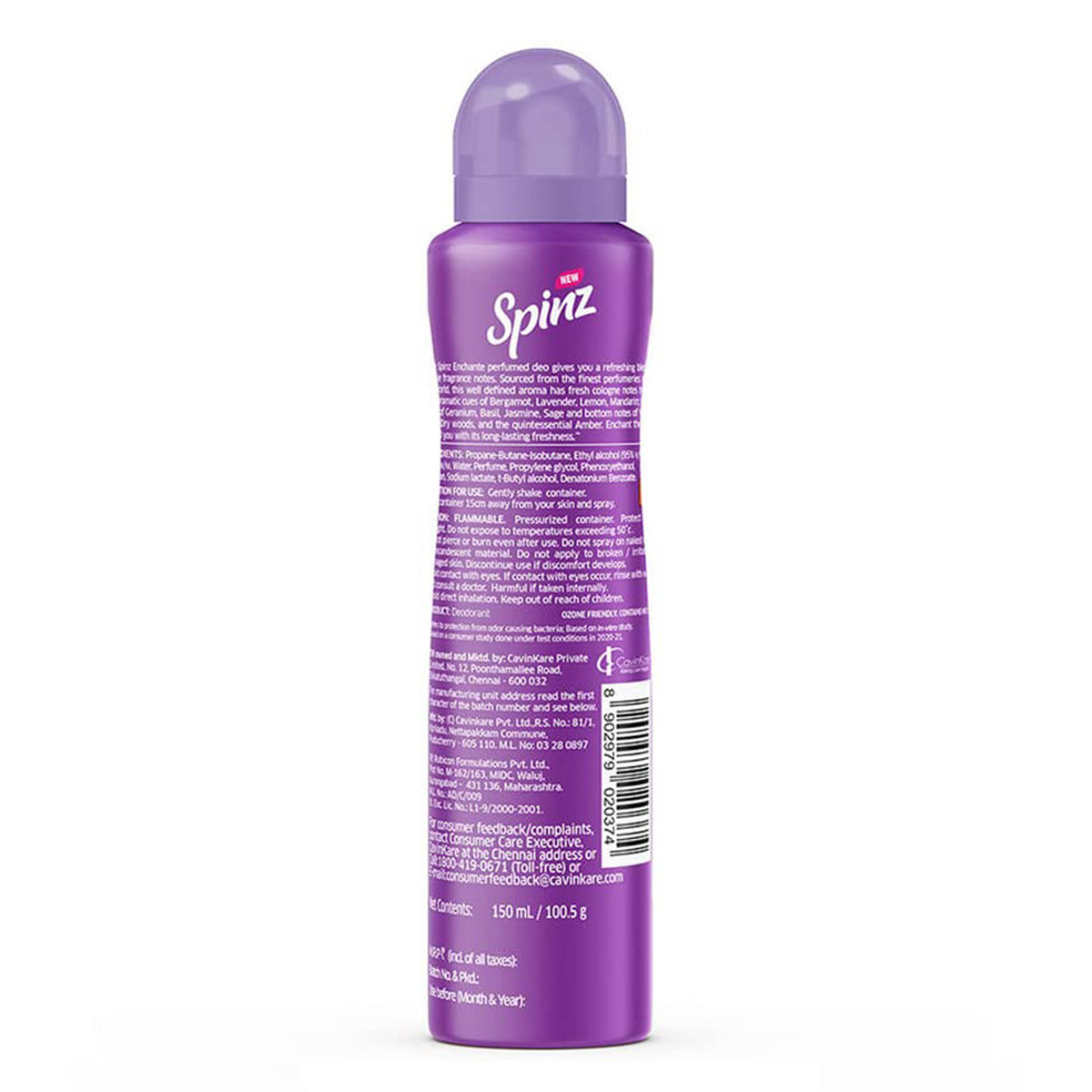 Spinz Enchante Perfumed Deodorant Body Spray, 150 ml, Pack of 1 Spinz Enchante Perfumed Deodorant Body Spray, 150 ml, Pack of 1