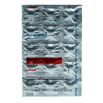 Spiromont-F Tablet 15's, Pack of 15 TabletS