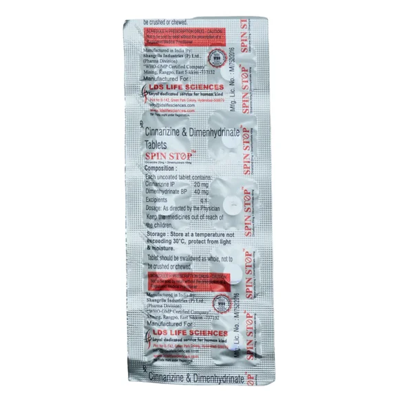 Spin Stop Tablet 10's, Pack of 10 TabletS