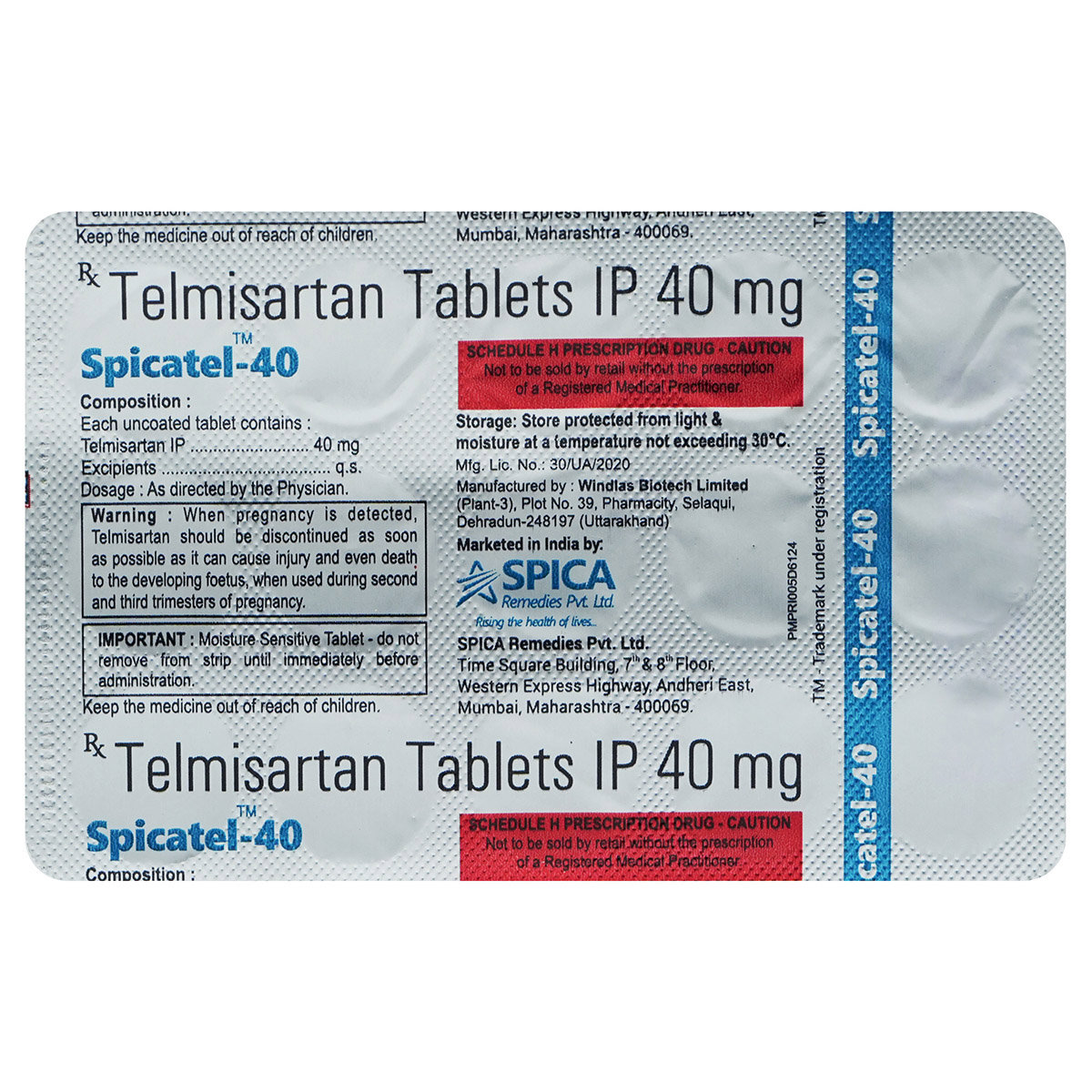 Spicatel-40 Tablet 15's, Pack of 15 TabletS Spicatel-40 Tablet 15's, Pack of 15 TabletS