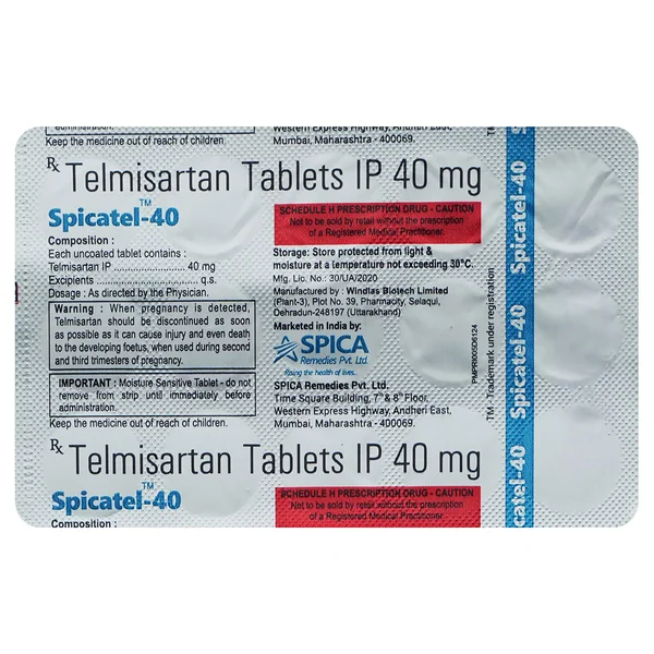 Spicatel-40 Tablet 15's