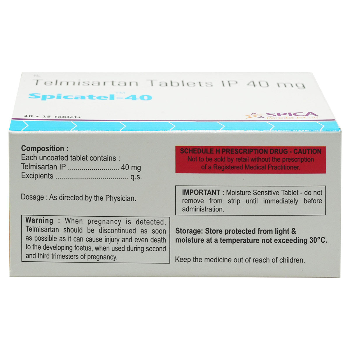 Spicatel-40 Tablet 15's, Pack of 15 TabletS Spicatel-40 Tablet 15's, Pack of 15 TabletS