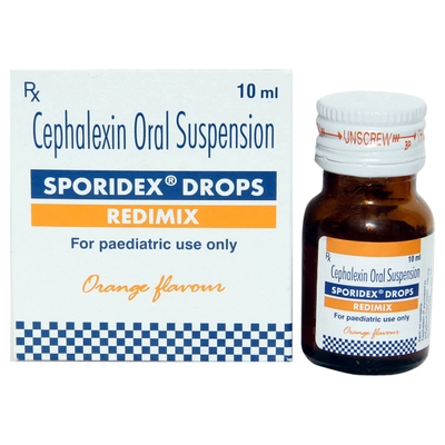 Sporidex Redimix Orange Drops 10 ml, Pack of 1 ORAL DROPS