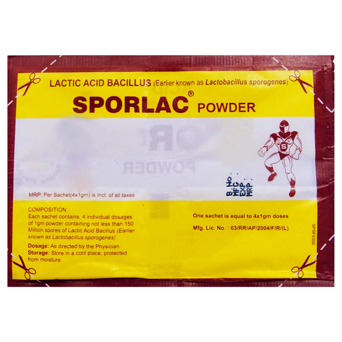 Sporlac Banana Sachet 1's Price, Uses, Side Effects, Composition