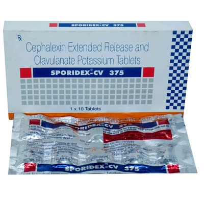 Sporidex-CV 375 Tablet 10's, Pack of 10 TABLETS