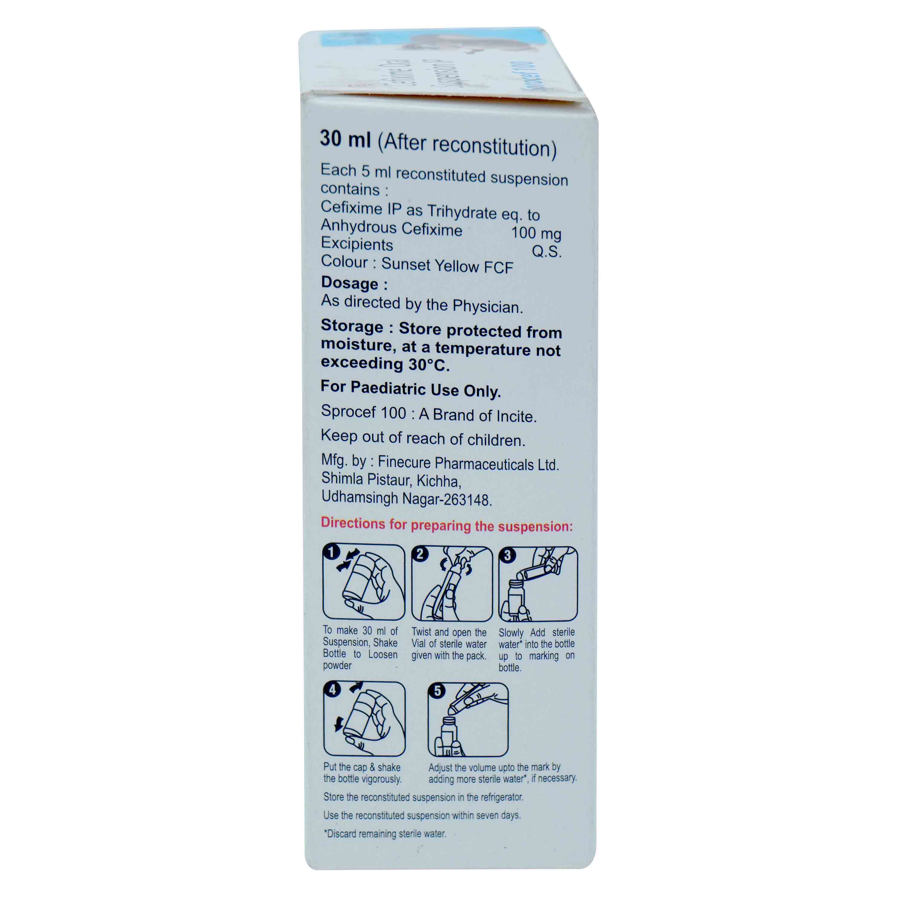 Sprocef-100 Dry Syrup 30 ml, Pack of 1 Syrup Sprocef-100 Dry Syrup 30 ml, Pack of 1 Syrup