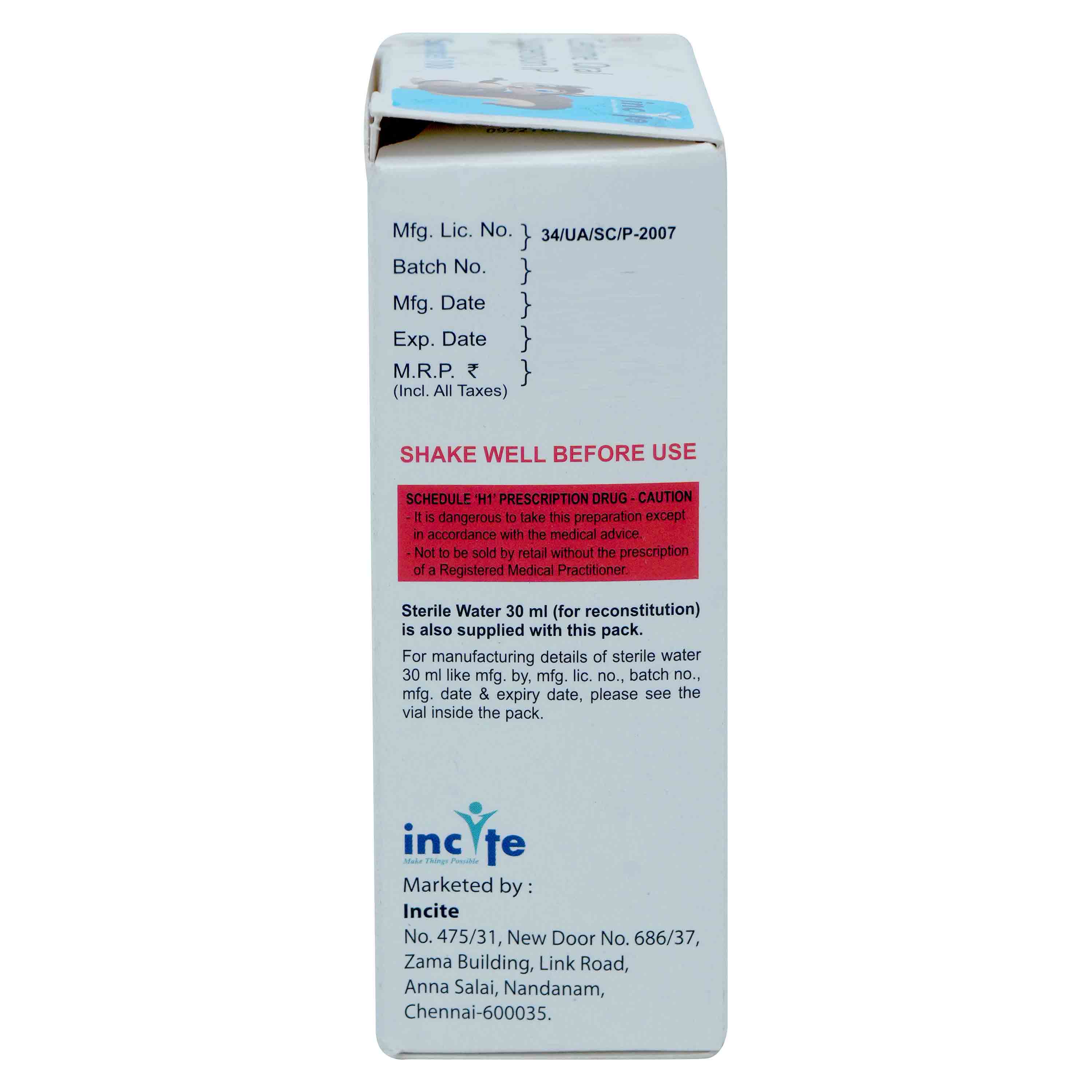 Sprocef-100 Dry Syrup 30 ml, Pack of 1 Syrup Sprocef-100 Dry Syrup 30 ml, Pack of 1 Syrup