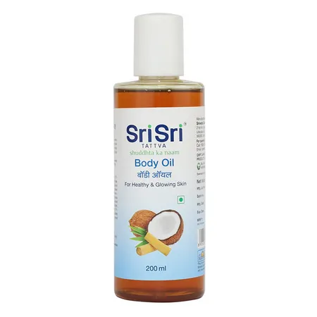 Sri Sri Tattva Body Oil 200 ml | Improves Complexion | Relieve Body Pain | Removes Signs Of Aging & Skin Dryness | For Healthy & Glowing Skin