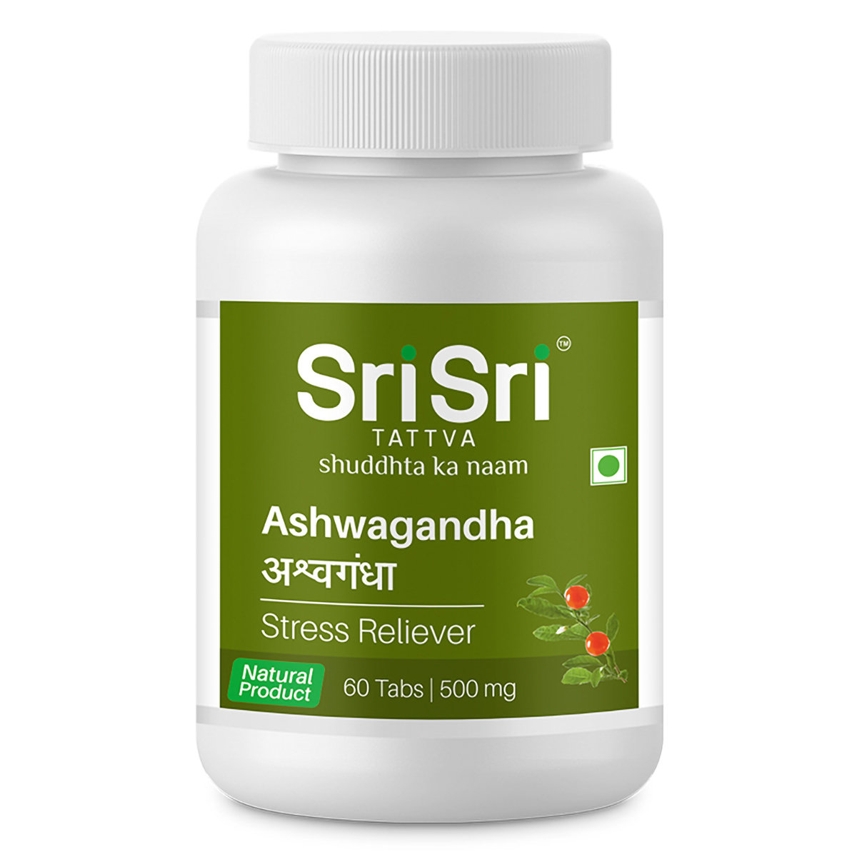 Sri Sri Tattva Ashwagandha 500 mg, 60 Tablets, Pack of 1 Sri Sri Tattva Ashwagandha 500 mg, 60 Tablets, Pack of 1
