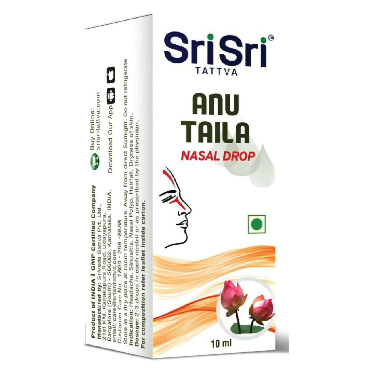 Sri Sri Tattva Anu Taila Nasal Drop, 10 ml | Uses, Side