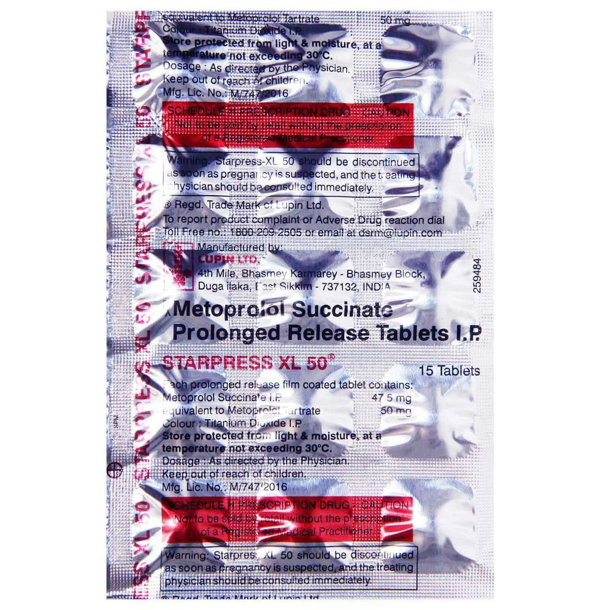 Starpress XL 50 Tablet 15's, Pack of 15 TABLETS Starpress XL 50 Tablet 15's, Pack of 15 TABLETS