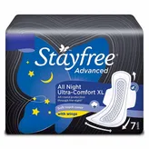 Stayfree Advanced All Night Ultra - Comfort Pads With Wings XL, 7 Count, Pack of 1