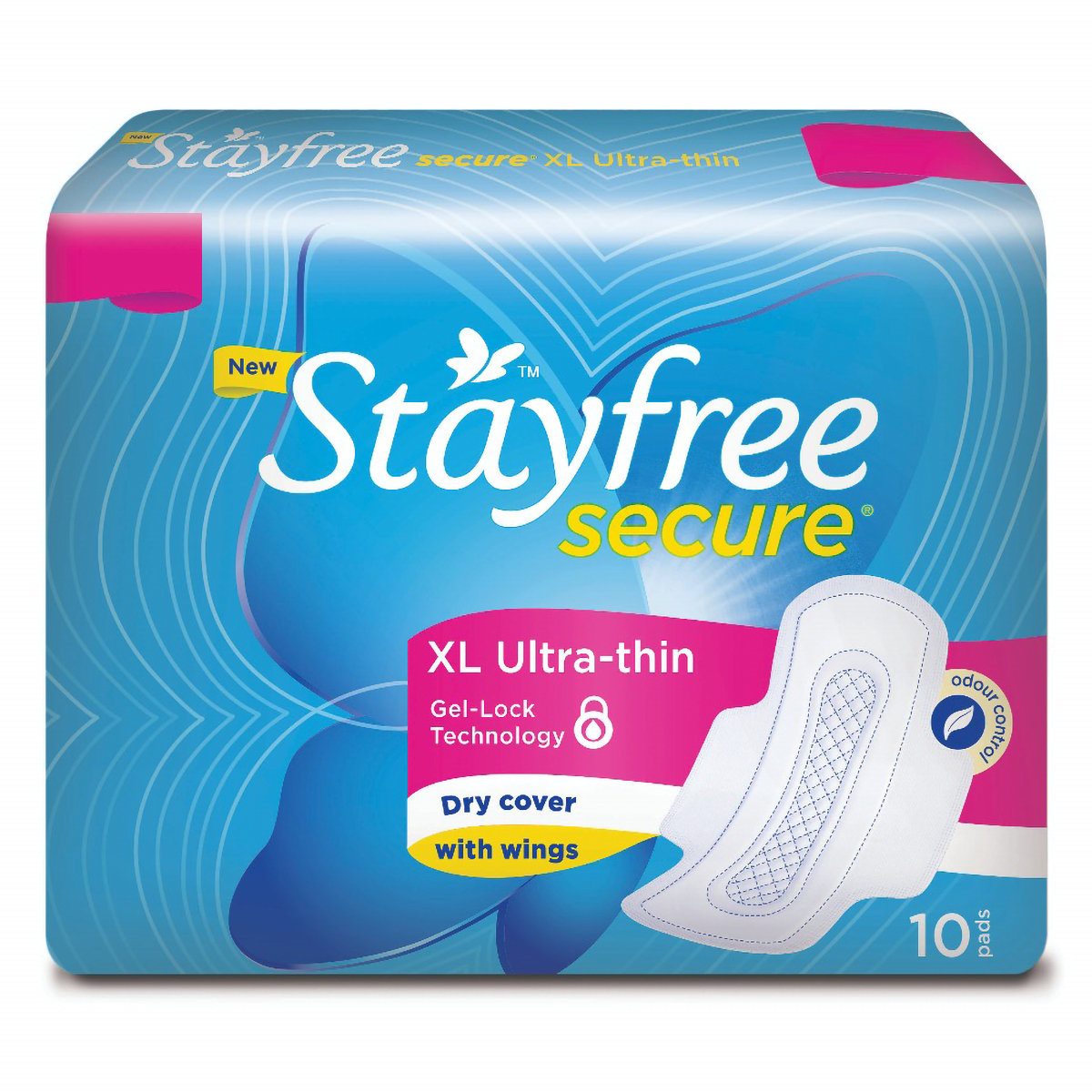 Stayfree Secure Ultra-Thin Dry Cover Pads With Wings XL, 10 Count, Pack of 1 Stayfree Secure Ultra-Thin Dry Cover Pads With Wings XL, 10 Count, Pack of 1