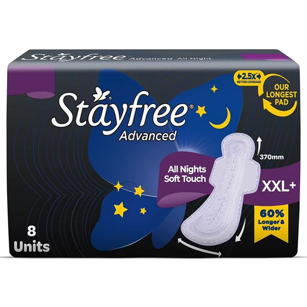 Stayfree Ultra Thin Advanced Sanitary Pads, 8 Count, Pack of 1