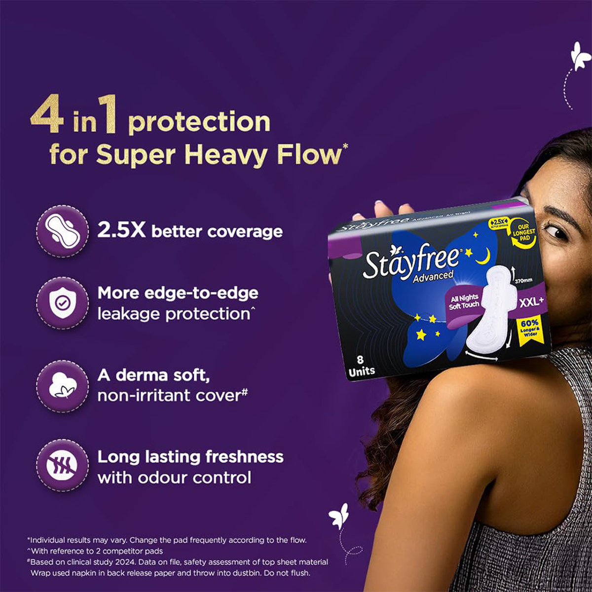 Stayfree Ultra Thin Advanced Sanitary Pads, 8 Count, Pack of 1 Stayfree Ultra Thin Advanced Sanitary Pads, 8 Count, Pack of 1